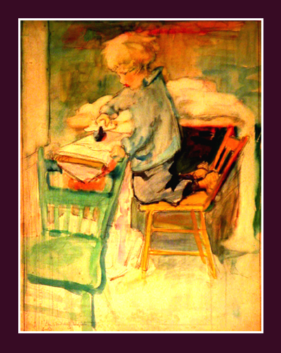 Anita Willets Burnham, "Willets Ironing," c 1913